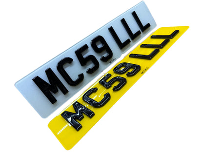 4D Gel Number Plates