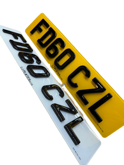 4D Gel Number Plates