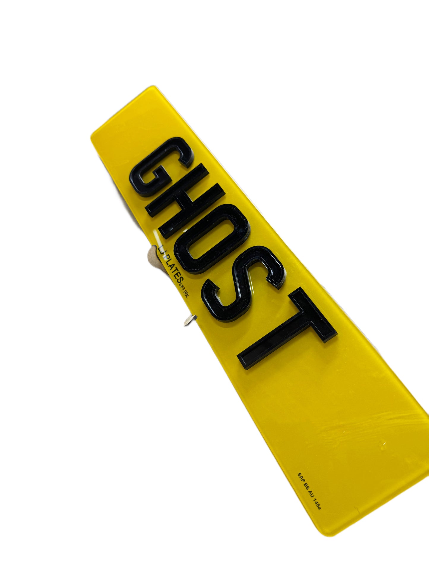 "GHOST" Acrylic Number Plate