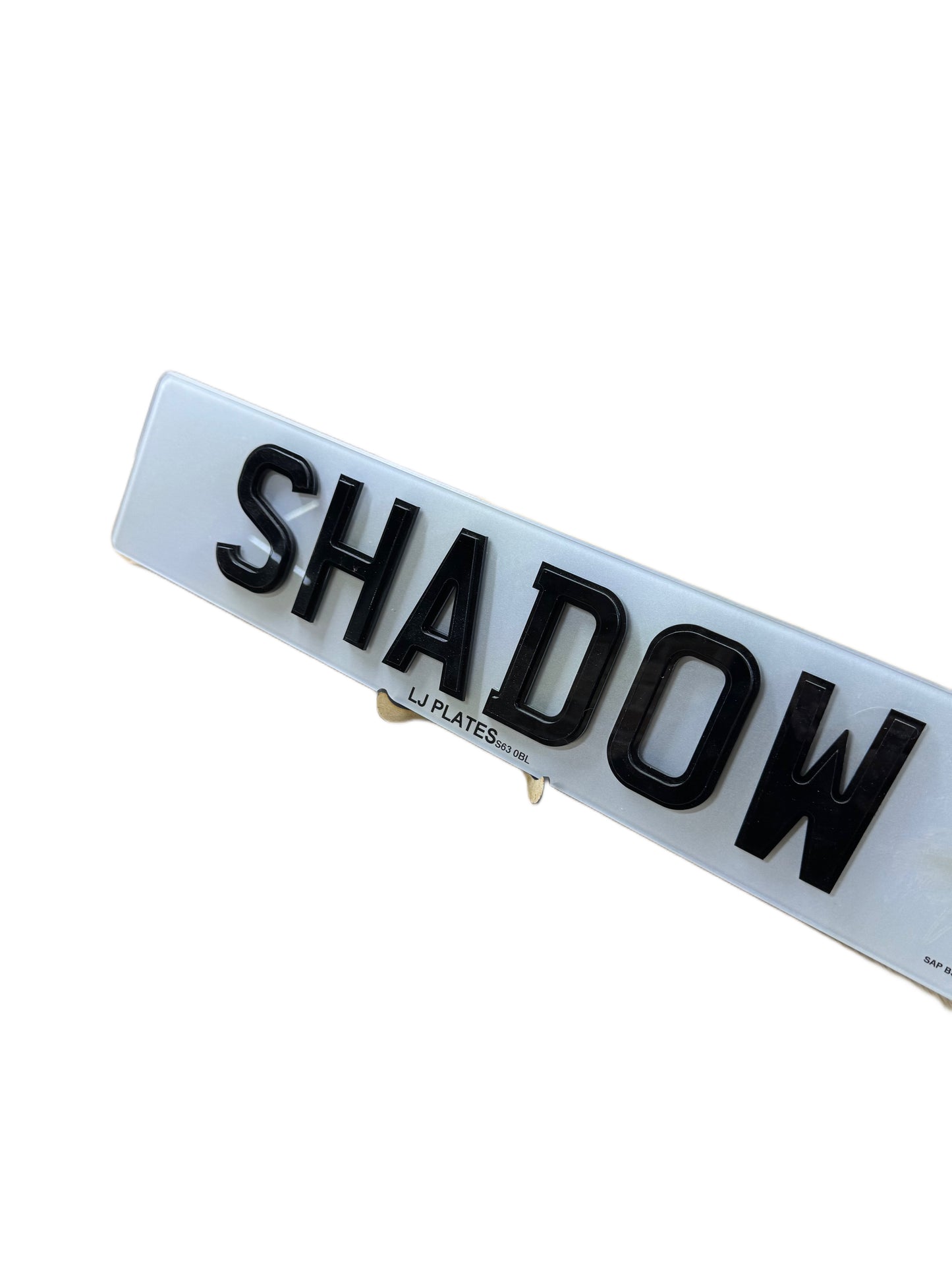 "SHADOW" Acrylic Number Plate