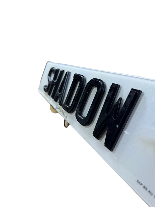 "SHADOW" Acrylic Number Plate